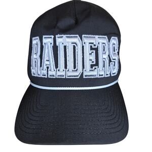 LA Raiders Black White Adjustable Snapback Imperial Headwear Baseball Cap Hat